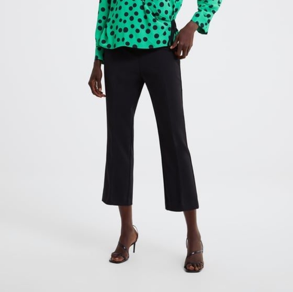 Zara Cropped Flarred Pants - Picture 1 of 5